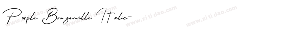 Purple Bougenville Italic字体转换